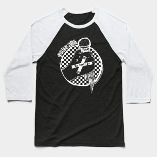 Outcast Checker White Logo Baseball T-Shirt